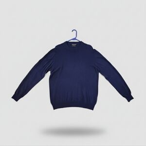 Mens X-Large Maglificio Bartolini Cashmere Blend Blue Sweater - Made in Italy